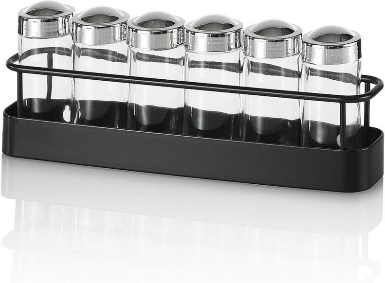 Küchen-Gewürzhalter mit 6-teiligem Glasbehälter-Set Lyu