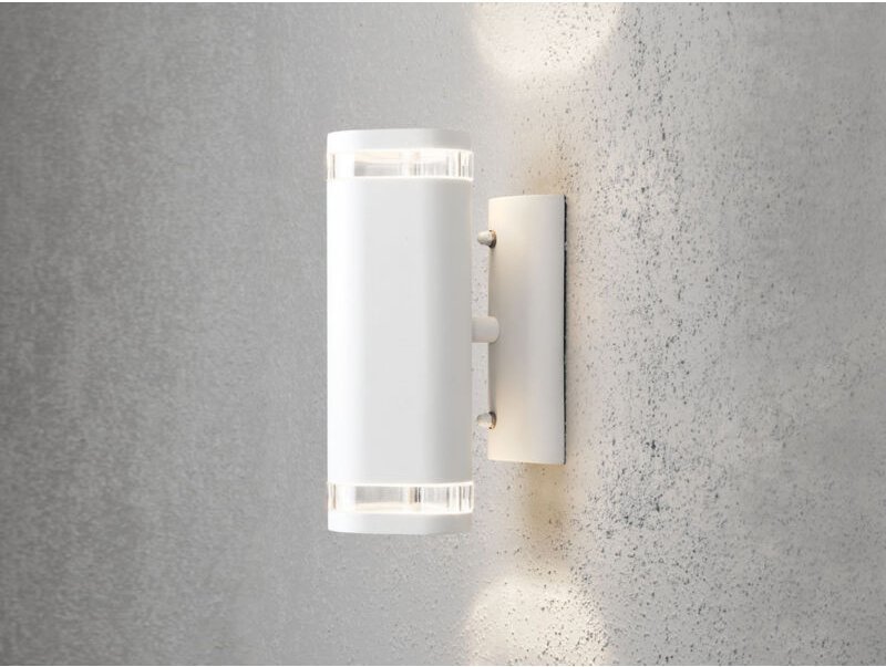 Konstsmide - Design Up-Down Außenwandleuchte modena, Höhe 24cm, Weiß