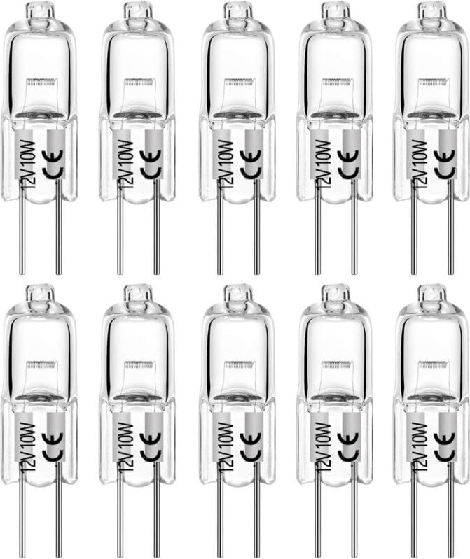 Aougo - G4-Halogenlampen, 20 w, 12 v, T3, JC-Typ, 2-poliger Sockel, Ersatz für Landschaftsbeleuchtung unter dem Schrank,...
