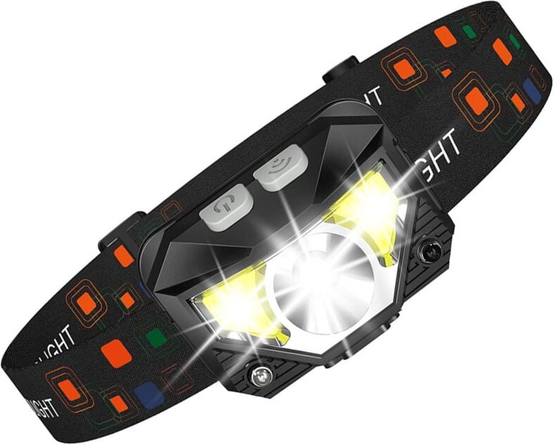 Stück ultrastarke LED-Stirnlampe, 1200 l, wiederaufladbare Stirnlampe, 6 Beleuchtungsmodi mit Bewegungssensor, IPX4, was...