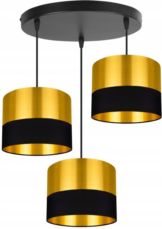 Moderne Deckenhängelampe, Goldener Lampenschirm, Led