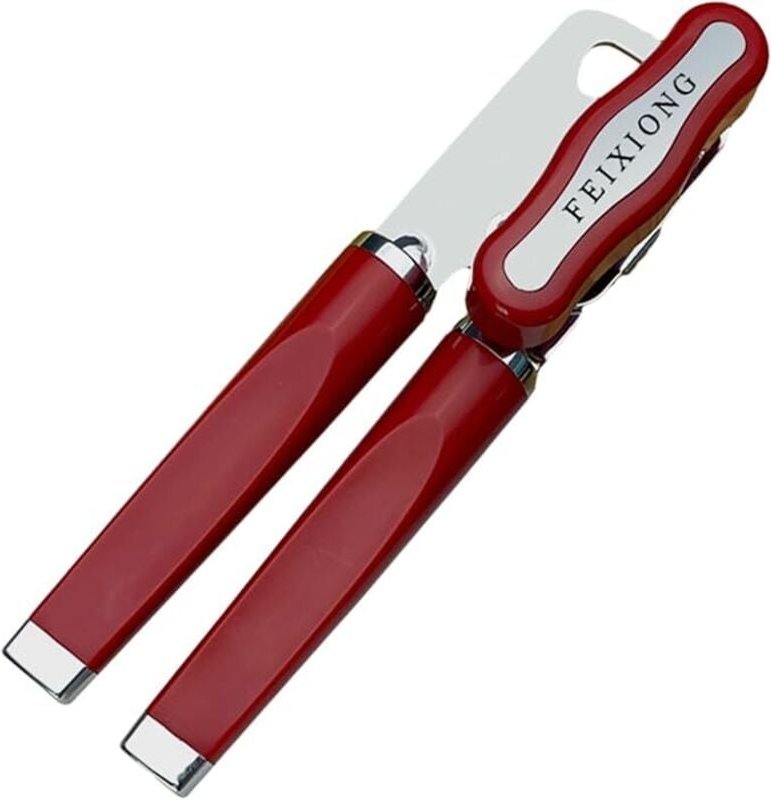 Klassischer Multifunktions-Dosenöffner und Flaschenöffner Einfach zu bedienen, Rasierschärfe Edelstahl-Schneidrad, weich...