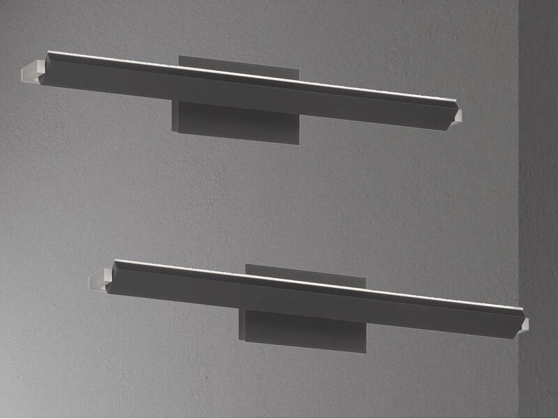 2er set led Wandlampen Schwarz schwenkbar & dimmbar, Breite 60cm