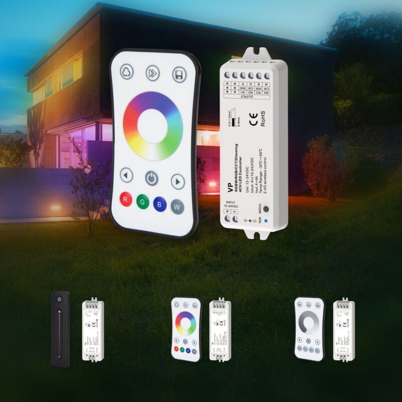 Light 5-36V led Controller Dimmer rgb/w/cct mit Fernbedienung Set: rgb/w, rgbw - Hexim