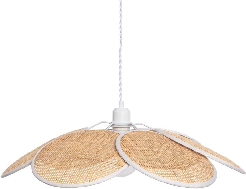 Pendelleuchte Rattan Nirvana Weiß - Geflochten