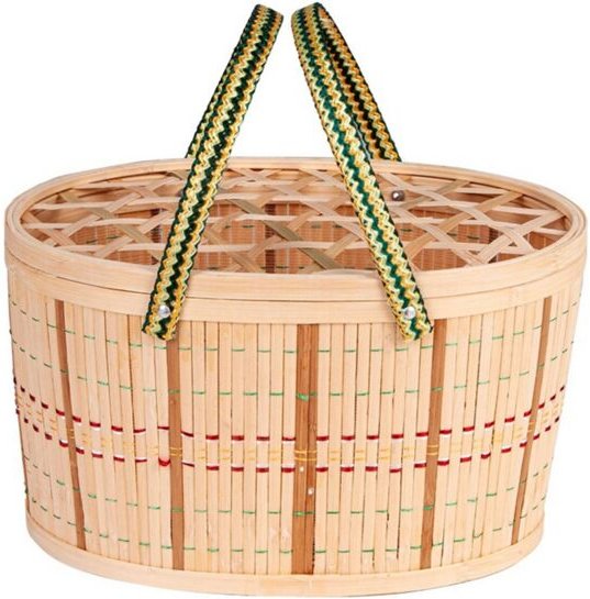 Tlily - Nicht faltbarer Aufbewahrungskorb für Eier und andere Gegenstände aus Bambusgewebe