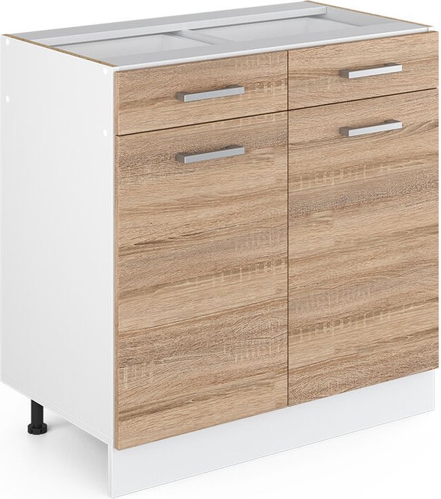 Küchenunterschrank R-Line, Sonoma, 80 cm ohne Arbeitsplatte, Vicco