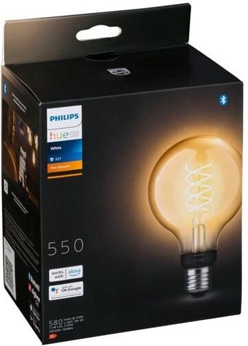 White Filament E27 Globe G93 550lm - Philips Hue