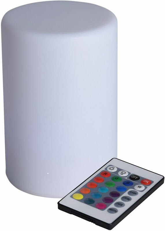 Led Lampe mit Fernbedienung - Innen + Außen - ca. ø 10 x 15 cm - Outdoor Garten Deko