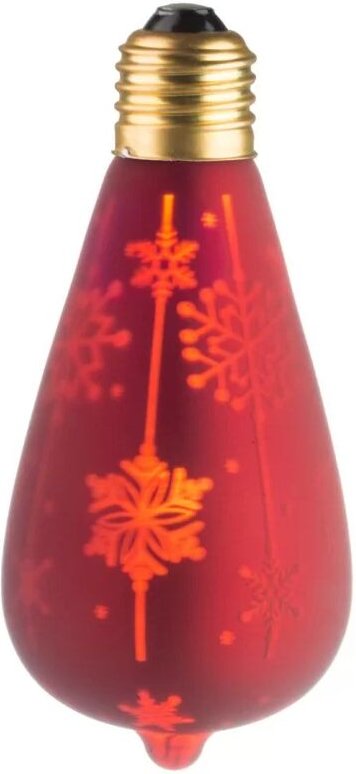 Ecolicht - 30050130002 Ampulle E27 led 0,5W ST64 360° - Ambiance Décorative "neige" rouge