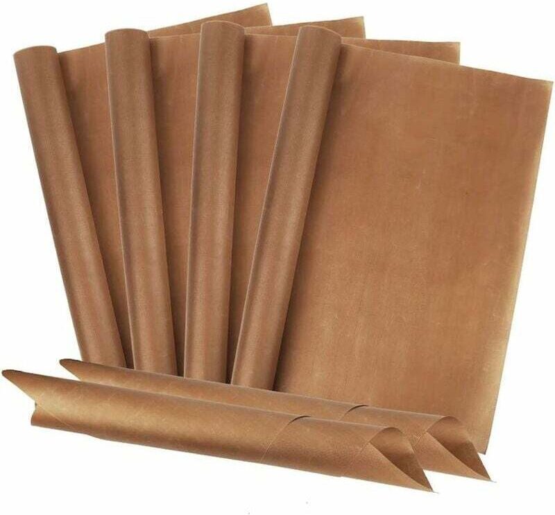 Dauerbackpapier (6er-Pack, 40 x 60 cm) Hochwertiges Fiberglas-Backpapier, wiederverwendbar, hitzebeständig und antihaftb...