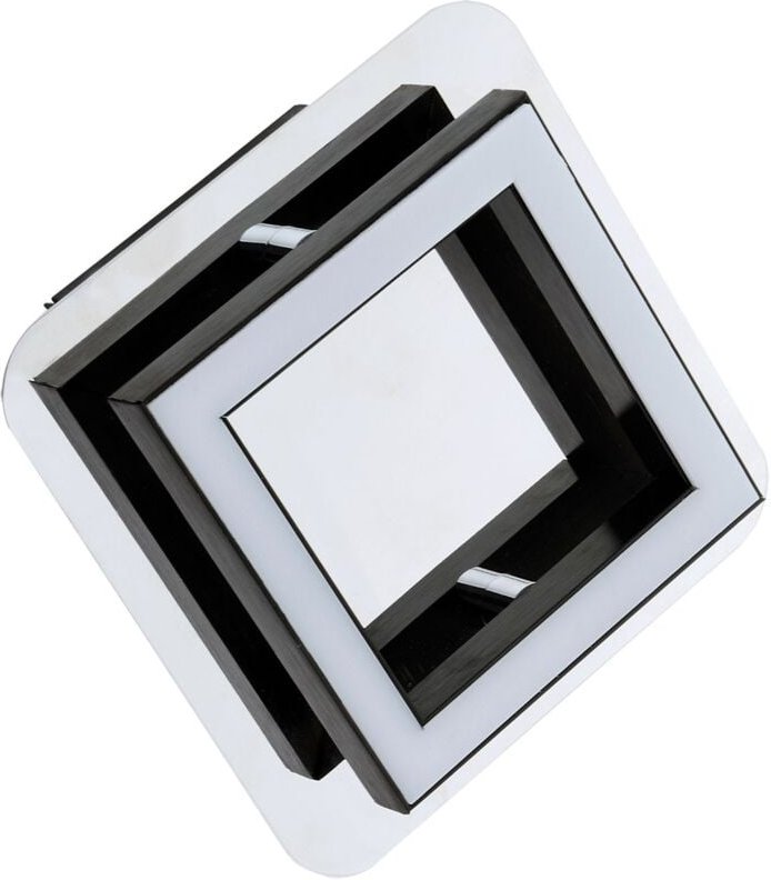 Licht-erlebnisse - Deckenleuchte led b: 12 cm Schwarz Chrom quadratisch 4200 k neutralweißes Licht 300 lm