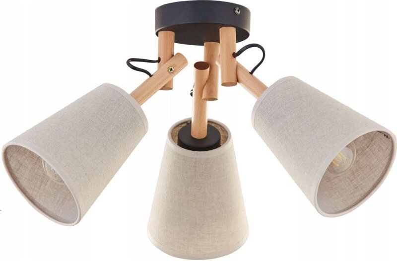 TK Lighting Vaio 574 Deckenlampe Schwarz Hellholz Grau-Beige