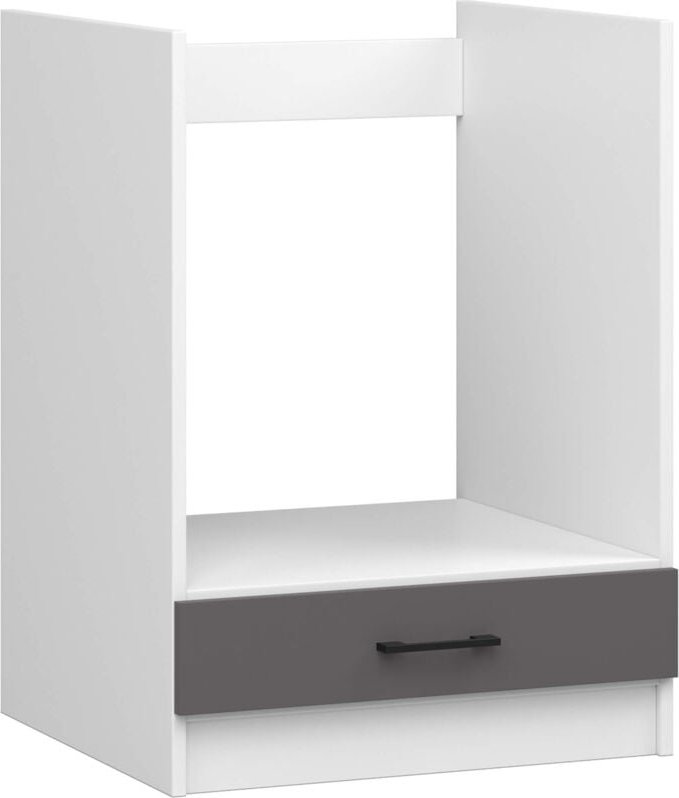 Küchenschrank Akord oliwia modular S60 Unterschrank für Backofen Weiß 60 cm Tür Regal Front Graphitgrau B60 x H82 x T55 ...