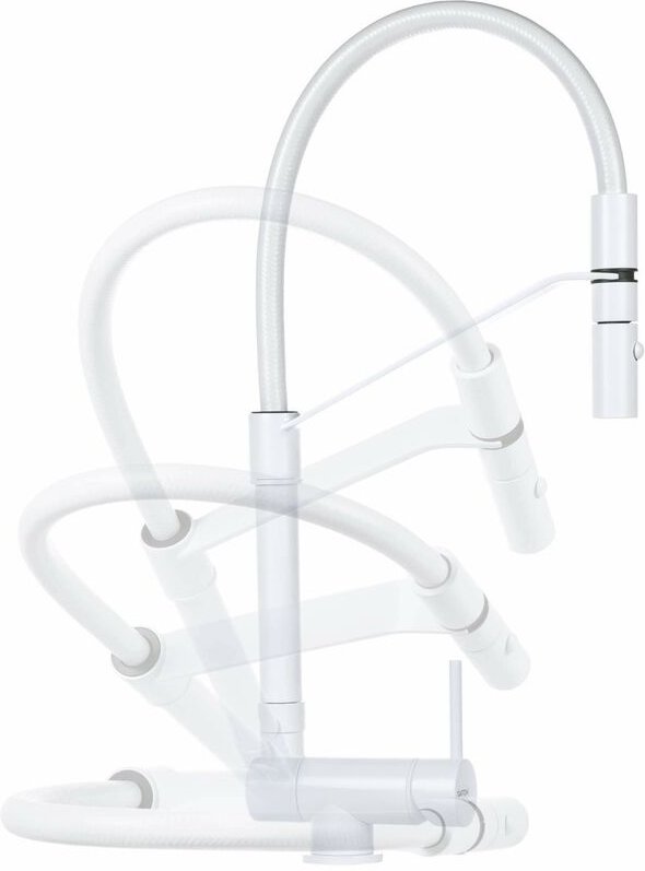 Gattoni Rubinetteria - Underfinestra Küchenspülenmischer, matt weiß Farbe Gattoni Rubinetterie 6015065BO weiß matt