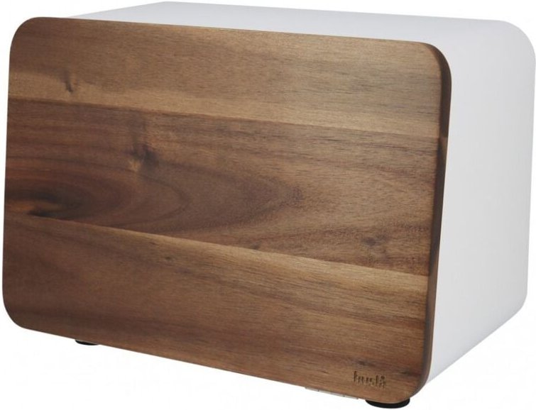 Brotkasten Aus Stahl Mit Deckel Aus Akazienholz Husla 73937