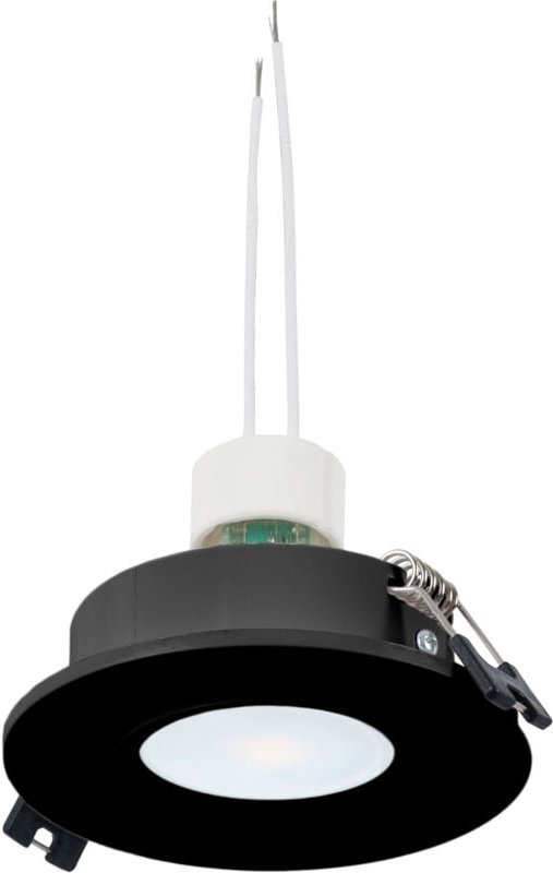 SET - Kippbarer Einbaustrahler Ø90mm (schwarz) + 5,4W GU10