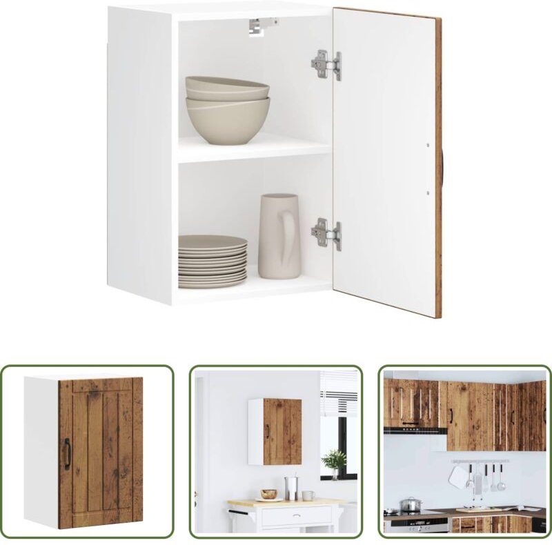 Küchenmöbel - Küchen-Hängeschrank Lucca Altholz-Optik Holzwerkstoff