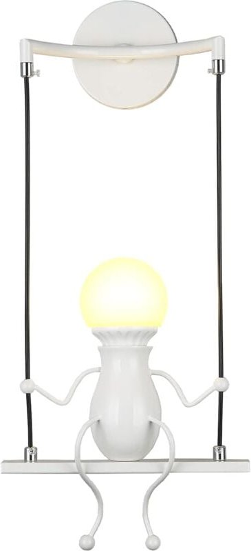 Wottes - Weiß Wandlampe Metall Lampenkörper Kreative Swing Wandleuchte für Kinder ZiMMer Treppen Flur