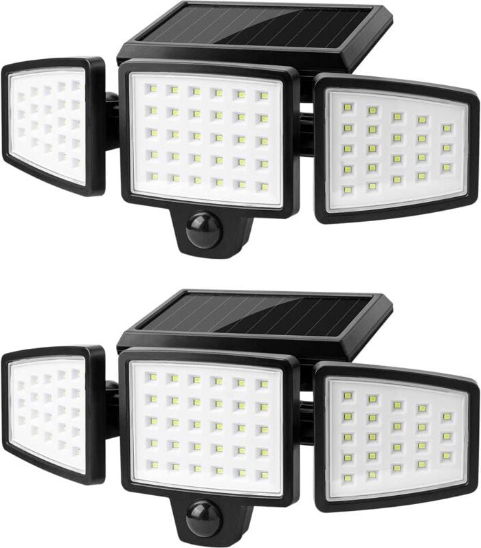 Thumbnail - Stück Le Solarleuchten für den Außenbereich, 74 LED-Solarleuchten für den Außenbereich, Bewegungsmelder, 1000 lm, 6500 k...