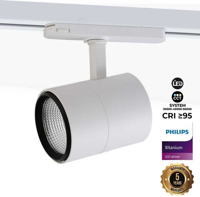 Barcelona Led - 3-Phasen LED-Schienenstrahler cct 42W - cri 95 - integrierter