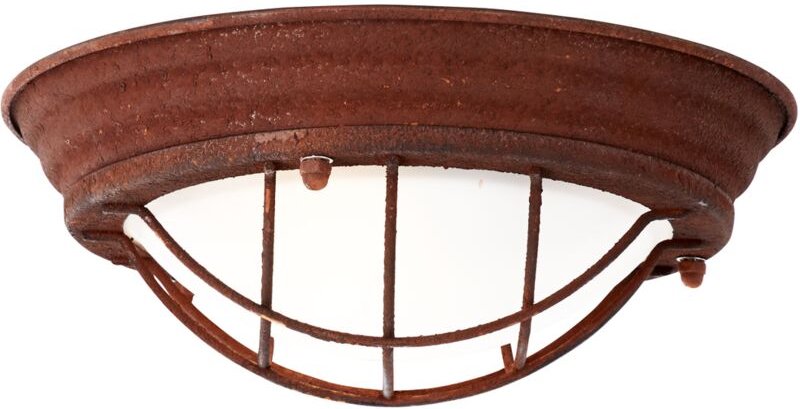 BRILLIANT Lampe Typhoon Wand- und Deckenleuchte 29cm rostfarbend/weiß 1x A60, E27, 40W, geeignet für Normallampen (nicht...