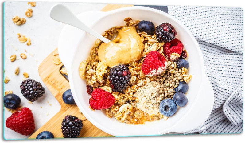 Glasschild Schneidebrett 52x30 Lebenmittel