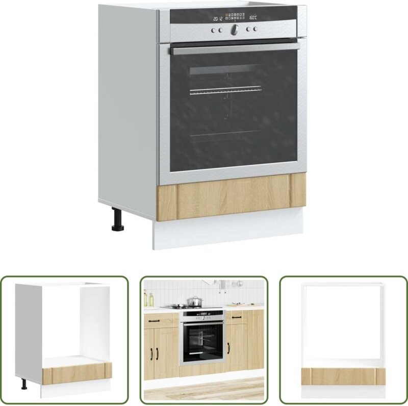 Ofenschrank - Herdumbauschrank Lucca Sonoma-Eiche Holzwerkstoff