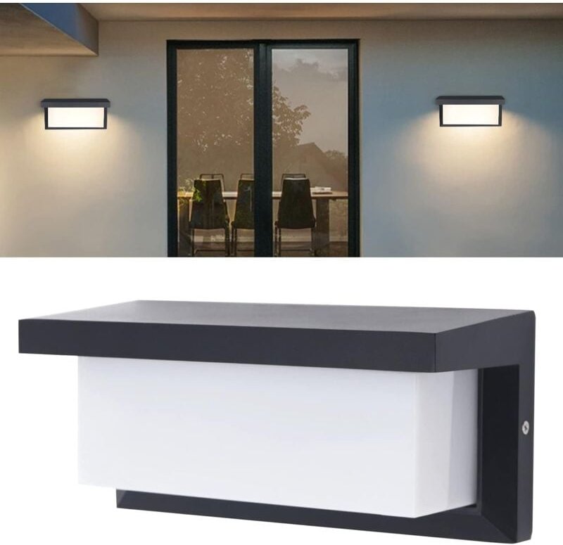 18W LED-Wandleuchte Innen Außen,dekorative Wandlampe,Aussenleuchte Warmes Licht Innen- und Außengarten, Hotel, Villa-Wan...