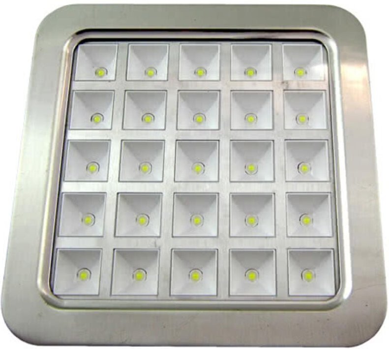 Quadratisches LED-Einbau-Downlight „Amon“ (16W 6500K 600lm) IP20 18x18cm Farbe Nickel