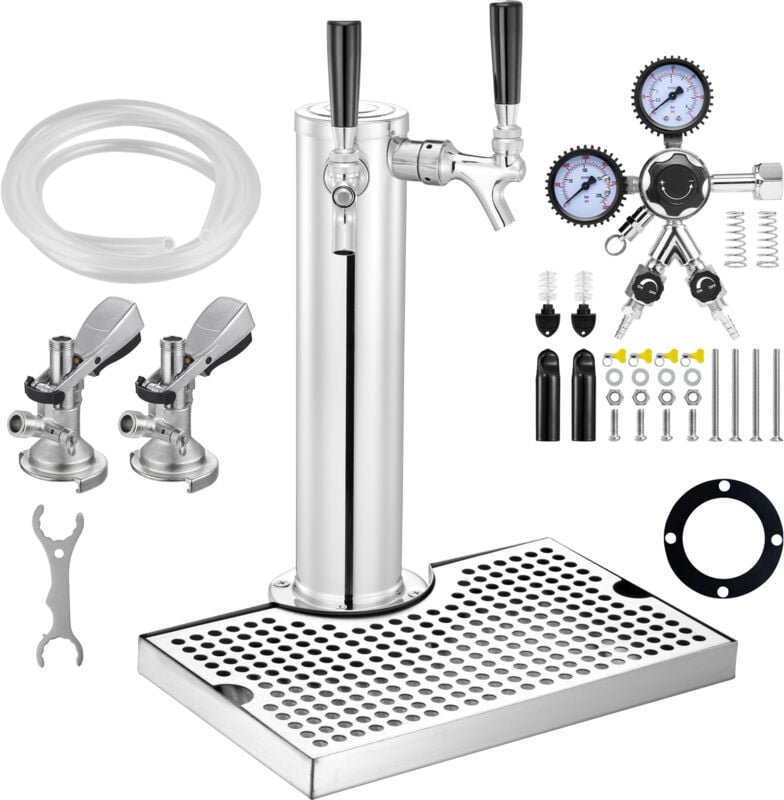 Bierturm-Set mit zwei Wasserhähnen– Lassen Sie dem Party-Ausschank freien Lauf. Dieses Kegerator Tower Kit verändert den...