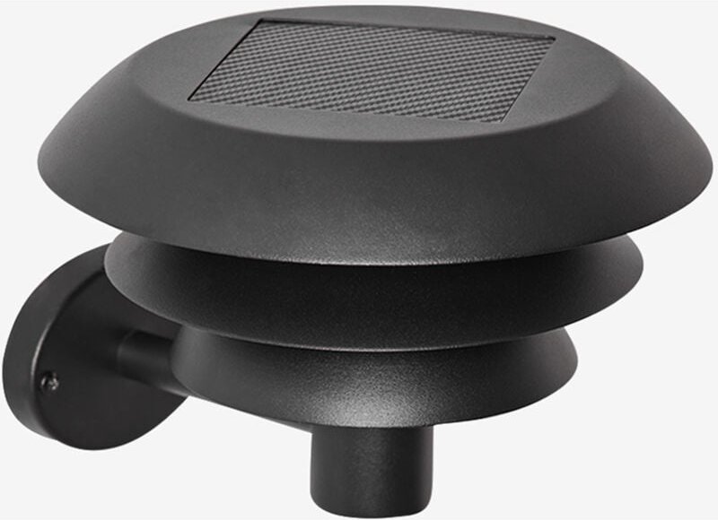 Sklum - Solar-LED-Außenwandleuchte aus Edelstahl Lirano Schwarz