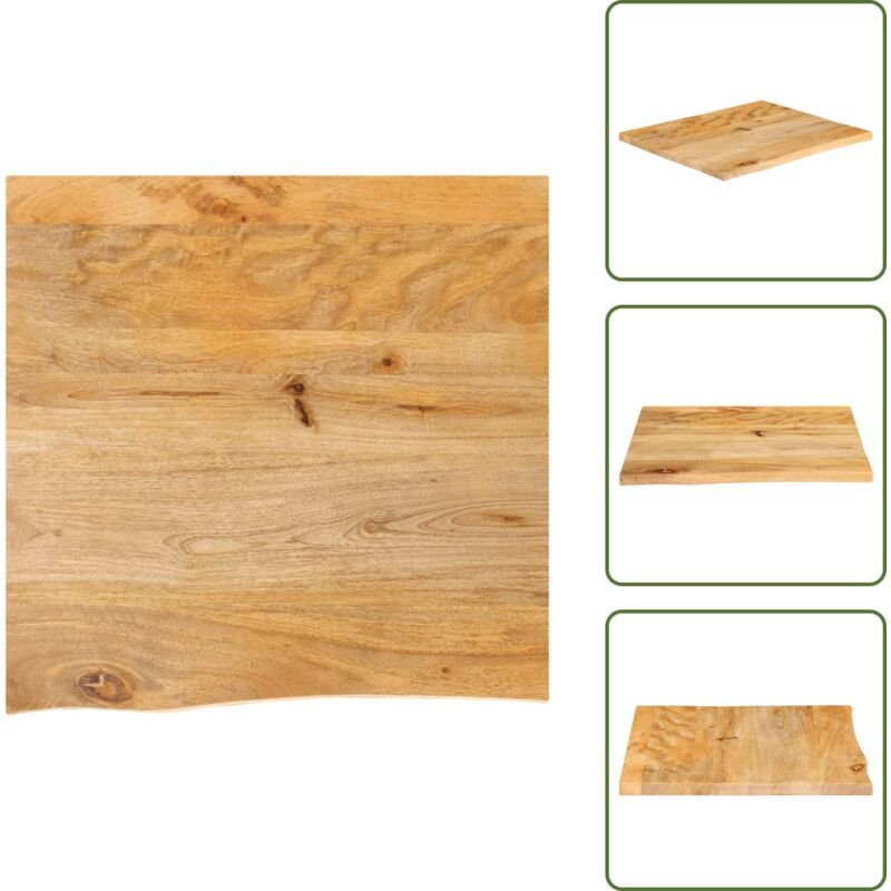 Baumkante - vidaXL Tischplatte mit Baumkante 40x40x3,8 cm Massivholz Mango - Naturkante