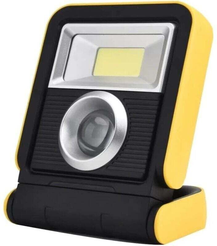USB-aufladbare Solar-LED-Arbeitsleuchte für den Außenbereich – Tragbare COB-LED-Laterne, gelb