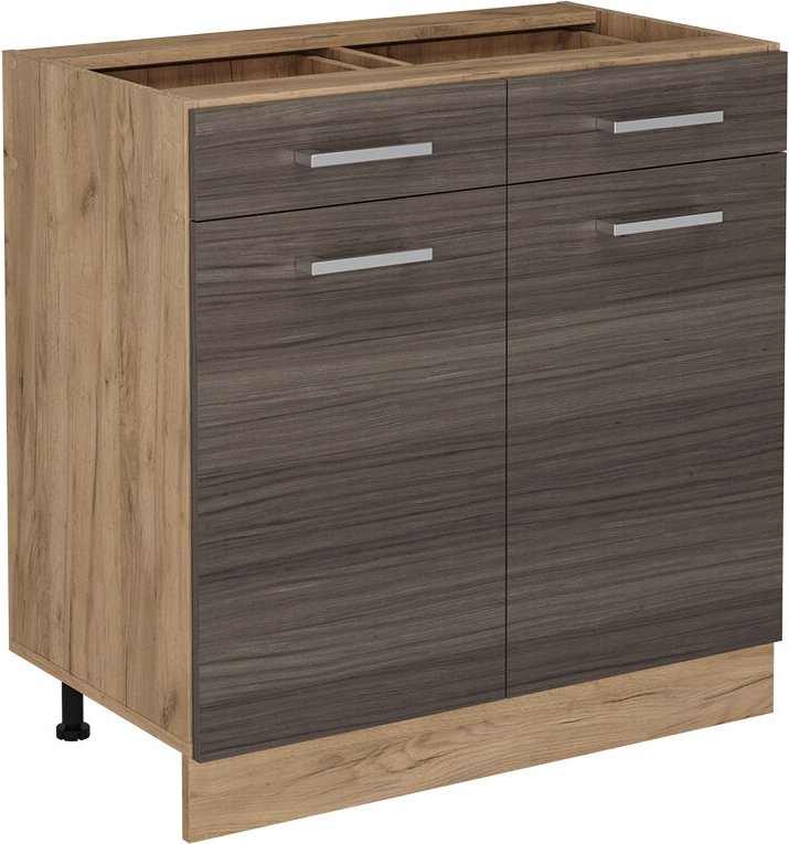 Vicco - Küchenunterschrank R-Line, Edelgrau, 80 cm ohne Arbeitsplatte