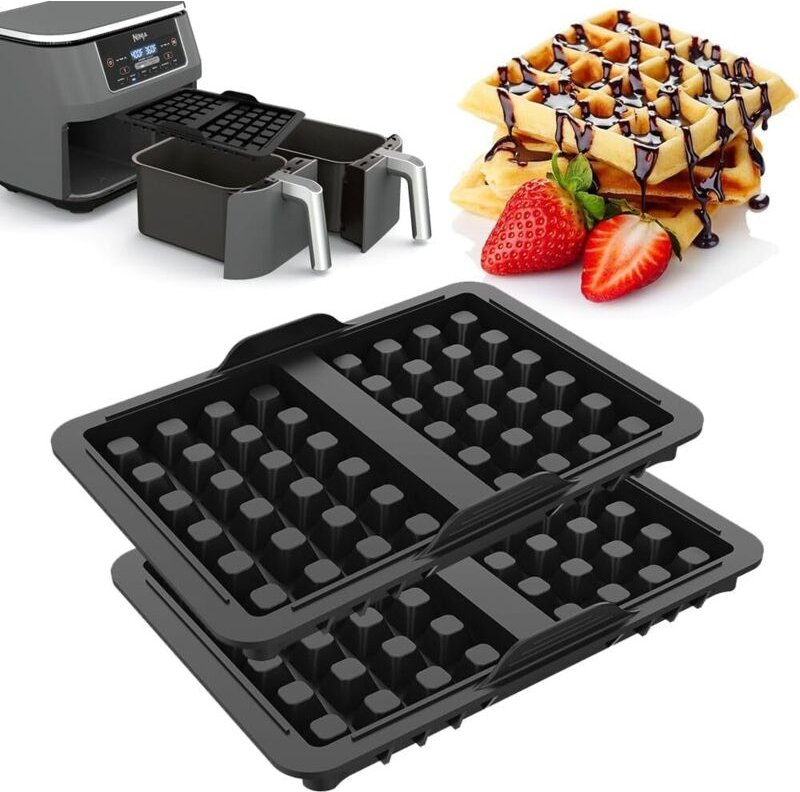 Ninja Heißluftfritteuse Zubehör,2 Stück Ninja Airfryer Zubehör mit Ninja AF400EU, AF451EU, SL400EU, und AF500DE, Doppelt...