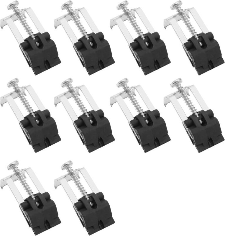 Set aus 10 Edelstahl-Spülklemmen, Befestigungsklammern unter der Küchenspüle, Einbauspülen mit verstellbarem Bogen, geei...