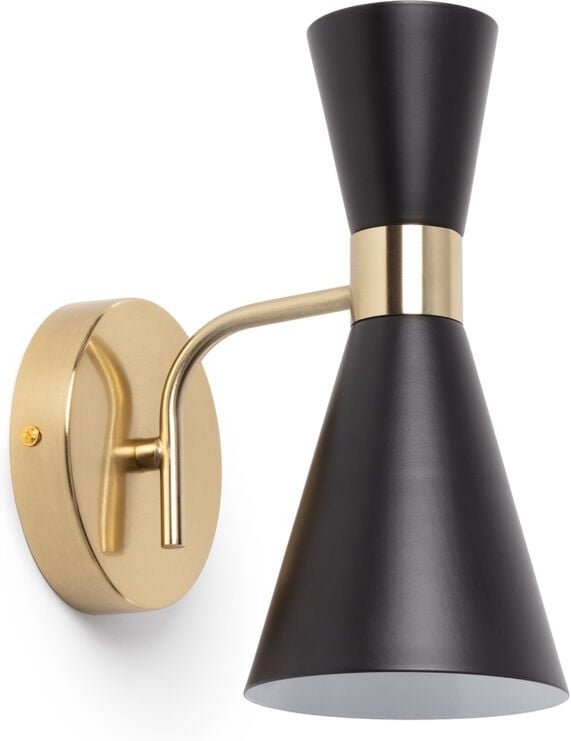 Wandleuchte Metall White Jigger Schwarz