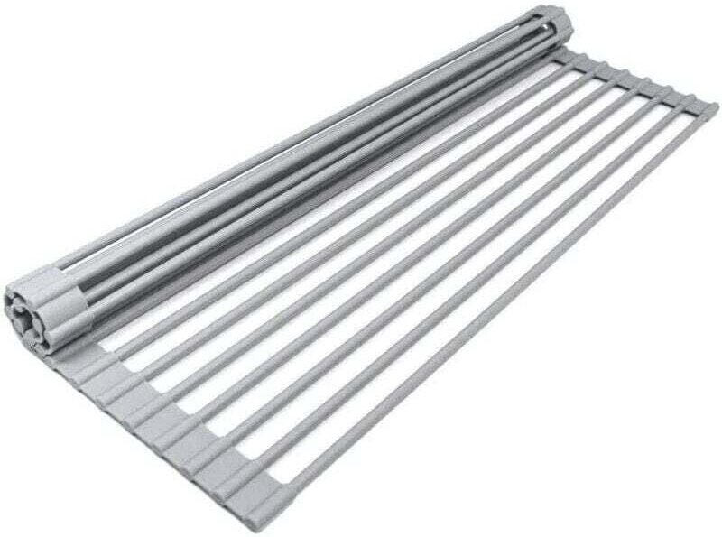 Abtropfkorb für Spülbecken, C-förmiger Abtropfkorb, XU, Küchenrollkorb, XU, spülmaschinenfest, hitzebeständig, leicht zu...