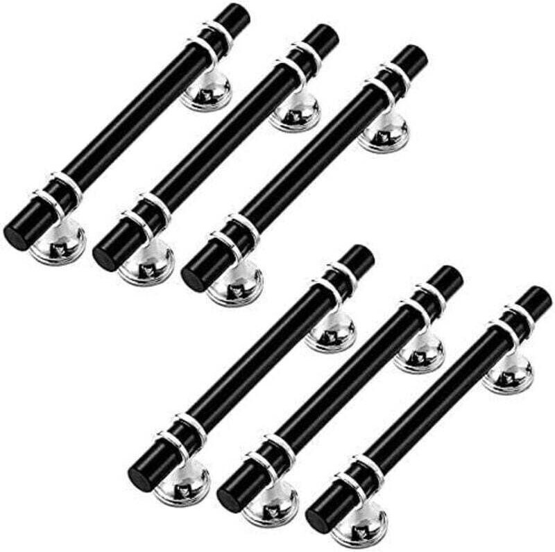 Vtizikl 6pcs poignee de cuisine 128mm poignée meuble argenté-Poignee de Meuble Cuisine Inox Poignée de Porte Poignée Cui...
