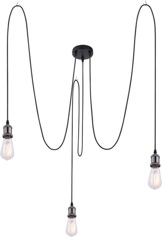 Hängeleuchte - Oliver - schwarz - seil - ø 200cm - E27 - - Globo