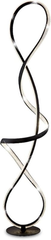 Stehlampe led Stehleuchte Wohnzimmerlampe Kristalle Designlampe, schwarz matt, 36W 1810lm neutralweiß, BxH 20 x 132,5 cm