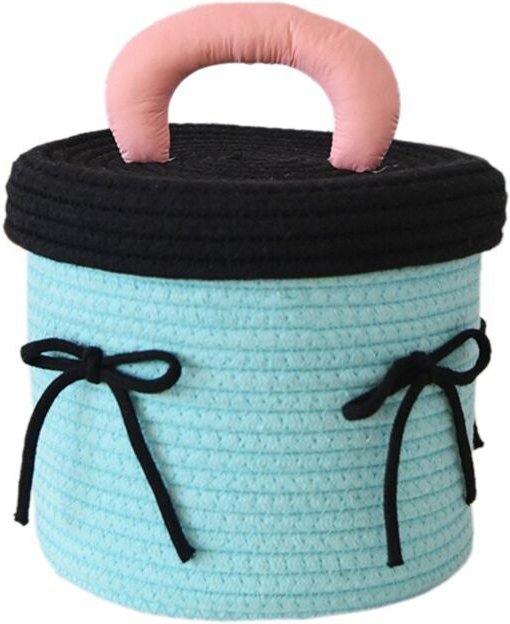 Tlily - Gewebte Aufbewahrungskörbe Wohnzimmer Desktop Kleinigkeiten Aufbewahrungskörbe Spielzeug Aufbewahrungsboxen Möbe...