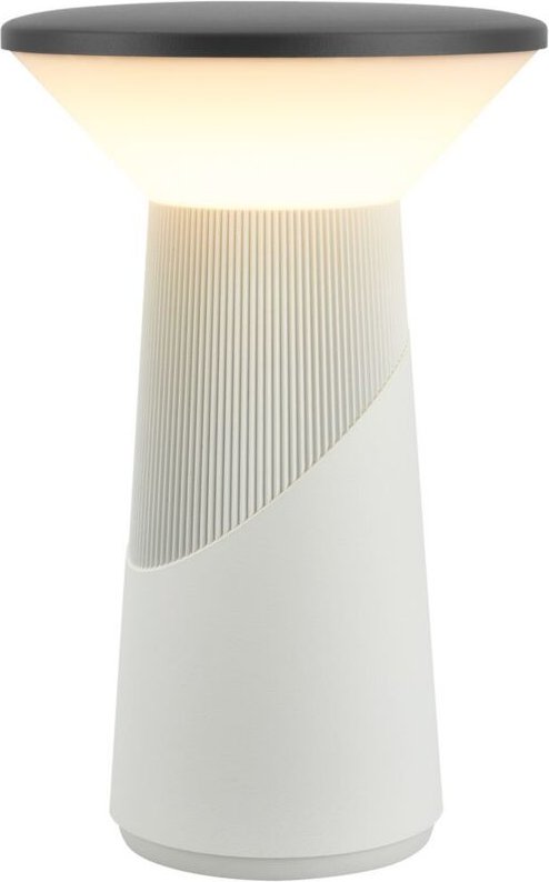 Briloner LED Tischlampe Kabellos 15x24cm 2,6W 200lm 2700K Warmweiß Dimmbar Design Award Lichtgrau - Tischleuchte Wohnzim...