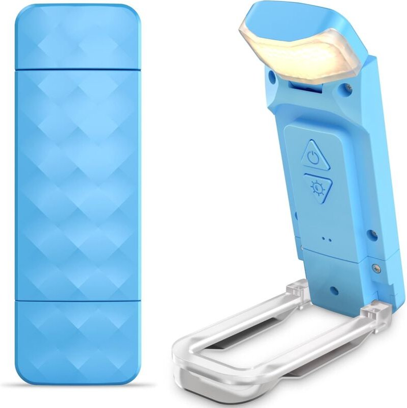 Ersandy - Wiederaufladbare Leselampe, tragbare Leselampe zum Lesen, 3 Farbtemperaturen und 5 Helligkeitsstufen, Geschenk...