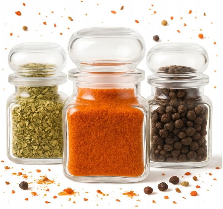 12 luftdichte Gewürzgläser 120 ml + Deckel, ideal für Kräuter und Kerzen, Geschenkidee