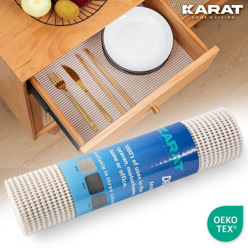 Schubladenmatte Pearl 30 x 150 cm Weiß