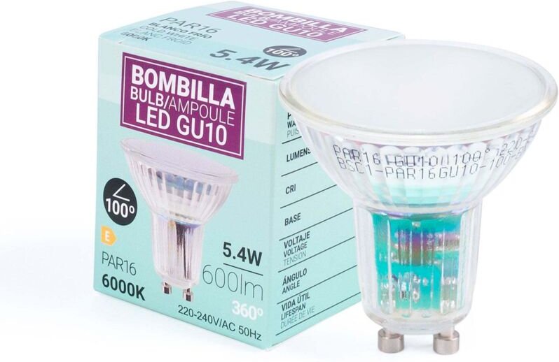 LED-Lampe GU10 6W Glas - 740lm - PAR16 - 100°