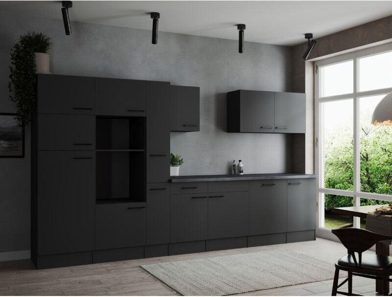 Küche Küchenzeile Leerblock Grau Matt Oliver 370 cm Respekta