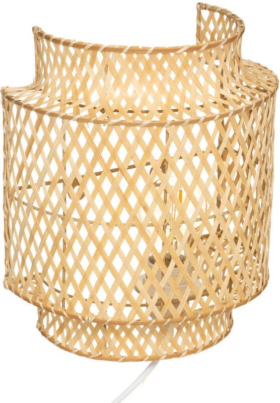 Tischlampe im Boho-Stil liby, Bambus, 28 cm